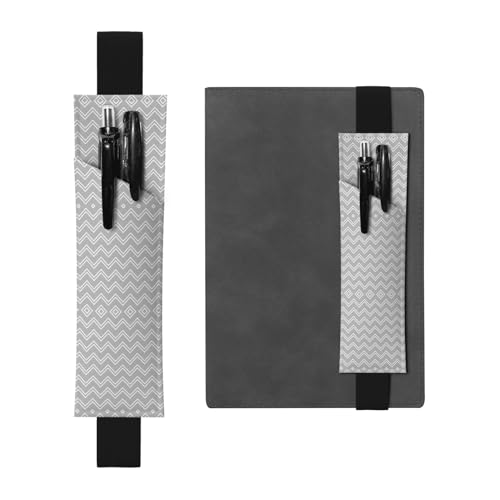 Vielseitig verstellbarer Stifthalter aus Leder mit grauem Streifen, perfektes Gummiband für Tagebücher, Hülle von CarXs