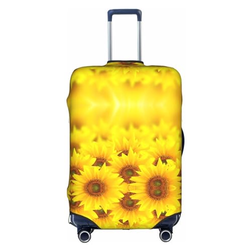 Weihnachtliche lustige Zwerge, dehnbare Kofferabdeckung, doppelseitiger Druck, Kratzschutz, Reisegepäck-Zubehör, Gelbe Sonnenblume, XL von CarXs