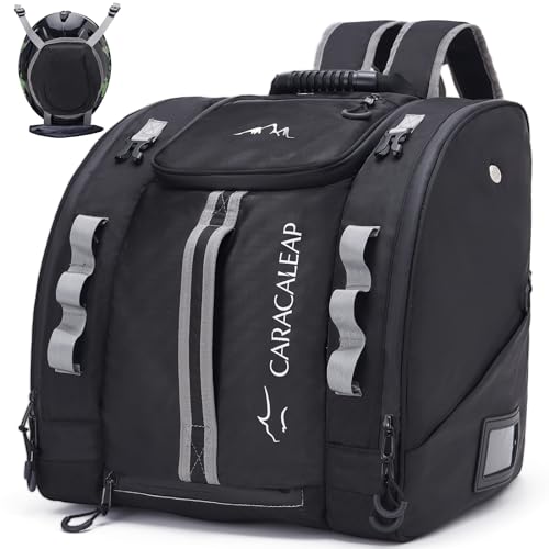 Caracaleap Skischuhtasche Skifahren Snowboarden Reisegepäck Wasserdichter PVC-Boden Verstauen Sie Ihre Snowboardausrüstung Schwarz von Caracaleap