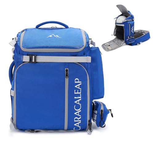 Skischuh-Tasche 61L Reiserucksack für Skihelm, Skibrille, Handschuhe, Skier, Snowboard & Zubehör Snowboard Boot Bag Langlebig Blau von Caracaleap