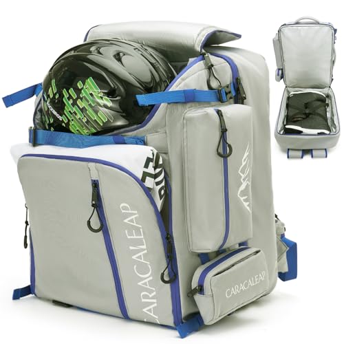 Skischuh-Tasche 61L Reiserucksack für Skihelm, Skibrille, Handschuhe, Skier, Snowboard & Zubehör Snowboard Boot Bag Langlebig Grau von Caracaleap