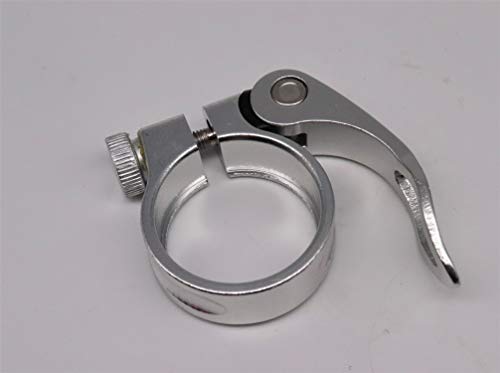 CarbonEnmy Fahrrad Sattelklemme mit Schnellspanner Saddle clamp 34,9 mm Aluminium klemme (Silber) von CarbonEnmy