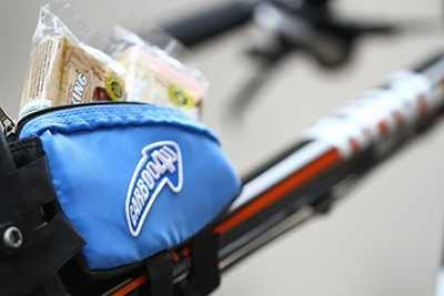 Carboo4U Fahrradtasche/Kleine Rahmentasche in blau für jeden Fahrrad-Typ, Wasserabweisende Oberrohrtasche für Mountainbike, MTB, Rennrad und Triathlonrad von Carboo4U