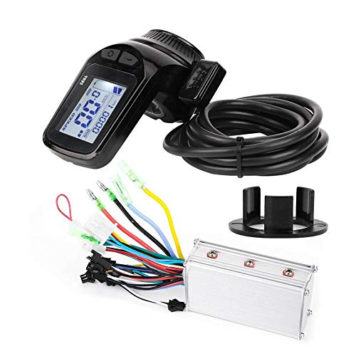 Caredy Motor Brushless Controller, Elektrofahrrad Controller, 24V 350W Brushless Motor Controller und wasserdichtes LCD Display Daumengas für Elektrofahrrad, Roller, etc von Caredy