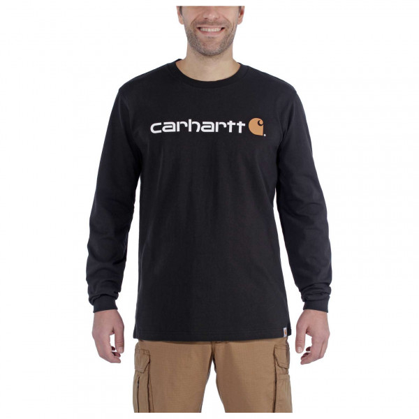 Carhartt - Core Logo L/S - Longsleeve Gr M schwarz von Carhartt