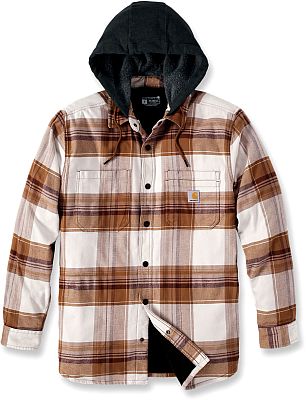 Carhartt Rugged Flex Flannel Fleece, Textiljacke - Hellbraun/Beige/Schwarz - L von Carhartt