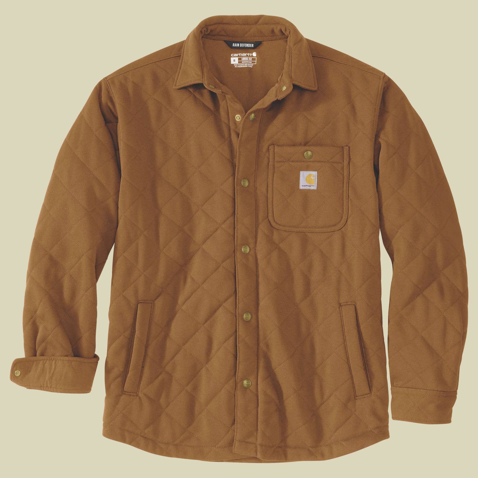 Rain Defender Loose Fit Heavyweight Quilted Snap Jacket Men L braun - carhartt brown von Carhartt