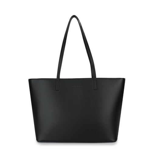 Carlheim Women's Totebags ELLA PREMIUM Genuine Leather, Black von Carlheim