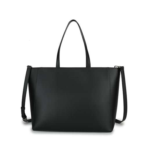 Carlheim Women's Totebags ELLA PREMIUM Genuine Leather, Black von Carlheim