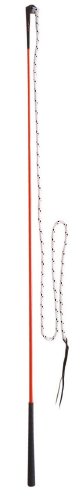 Carmesin Kontaktstock mit Seil für die Bodenarbeit LILA 120 cm Reitstick Finesse-Stick für Pferde Kontaktstock mit Lederschlappe von Carmesin