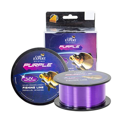 Carp Expert UV Protection Purple 1000m 0,30mm 12,50kg Karpfenschnur Angelschnur Monofile Schnur von Carp Expert
