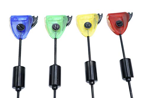 CARP ON Carpon® Bissanzeiger Swinger Set Serie für Karpfenangeln 4pcs im Fall Rote Blaue gelbe grüne Farbe (4 Swinger LED Modell 2) von CARP ON