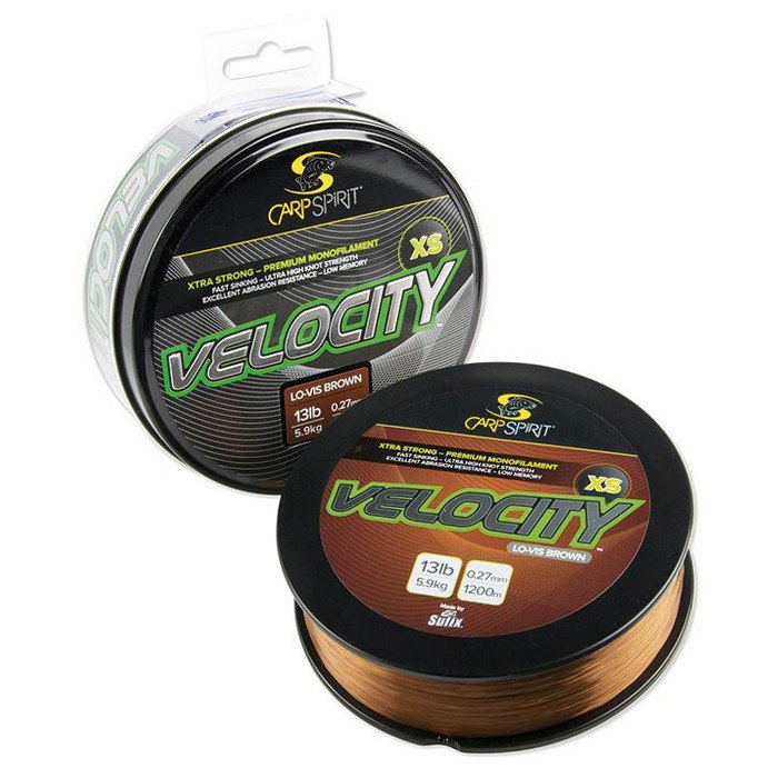 Carp Spirit Velocity Xs Carpfishing Line 1200 M Braun 0.270 mm von Carp Spirit