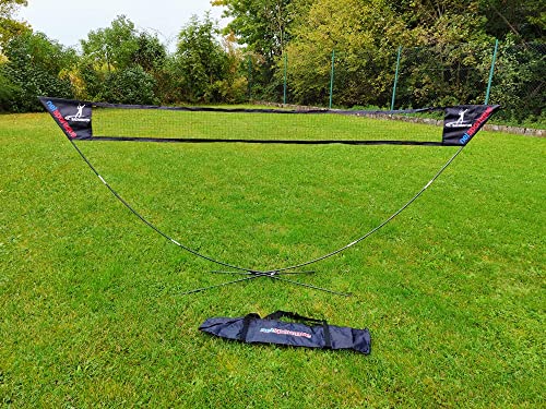 Badmintonnetz, zerlegbar und transportabel, 3 x 1,2 m, Badminton-Set – Tragetasche im Lieferumfang enthalten von Carrington