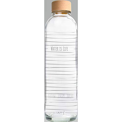 Carrybottles Trinkflasche Glas 0,7l | Sportflasche, Wasserflasche | BPA-frei, auslaufsicher & kohlensäuregeeignet | Plastikfrei & nachhaltig produziert | Made in Germany von Carry