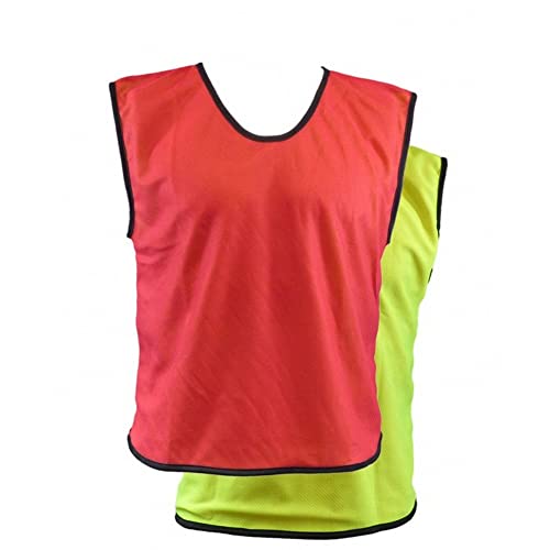 Carta Sport Reversible Polyester Mesh Lätzchen Erwachsene Größe Optionen (gelb/rot, Large/XL) von Carta Sport