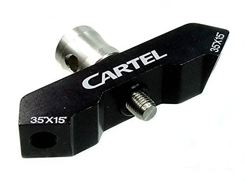 Cartel New V-Bar 35 Grad Glatt Schwarz Recurve Bogen kompatibel zu Allen Cartel & SF Long/Short Rods (35 Grad 15 Grad-V-Bar Schwarz) (35 Grad gerade V-Bar Schwarz) von Cartel