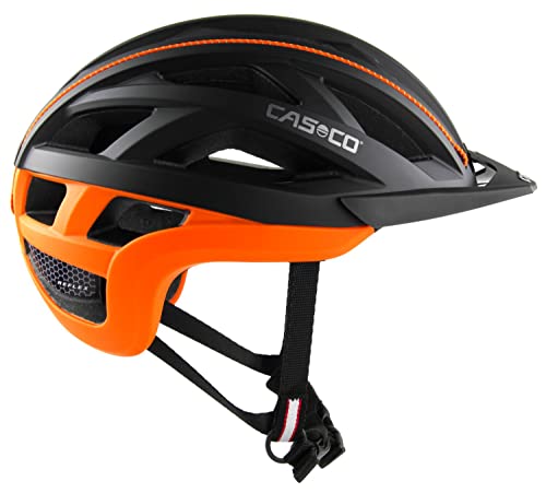 CASCO Cuda 2 Fahrradhelm - schwarz orange matt, Kopfumfang:52-56 cm von Casco