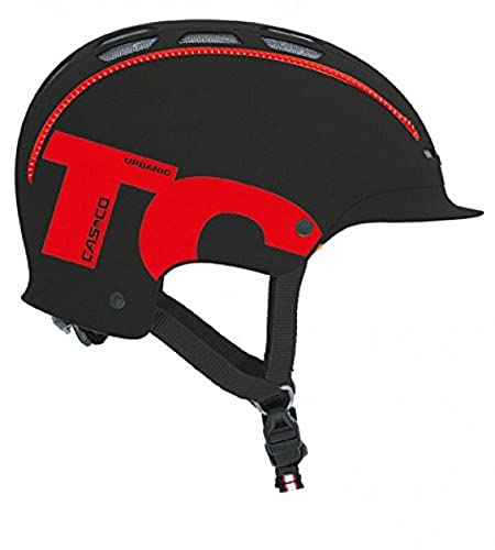Casco Erwachsene Helm Urbanic TC, Schwarz-Rot, Gr. 56-59 cm von Casco