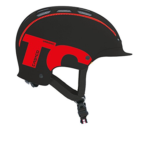 Casco Erwachsene Helm Urbanic TC, Schwarz-Rot, Gr. 59-63 cm von Casco