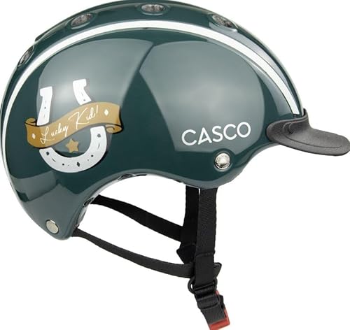 Casco Kinder Reithelm Skihelm Radhelm Nori 2.0 Lucky Kid Emerald grün, Größe:S von Casco