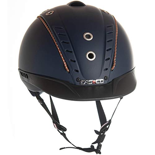 Casco Reithelm MISTRALL-2 marine M-L (58-60cm) + MyStyle Wechselstreifen braun reflex von Casco