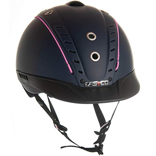 Casco Reithelm MISTRALL-2 marine S-M (55-57cm) + MyStyle Wechselstreifen pink (rosa) reflex von Casco