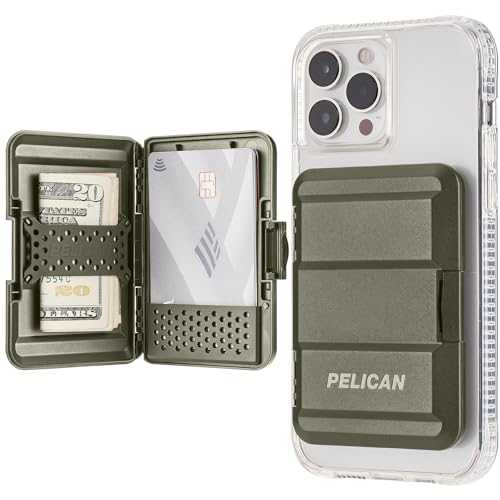 Pelican Magnetische Brieftasche für iPhone [Kartenhalter], robuste MagSafe-Brieftasche, abnehmbare Hartschale, magnetische Handybrieftasche, für iPhone 15 Pro Max/15 Pro/15/14 Pro Max/14/13 Pro Max, von Case-Mate