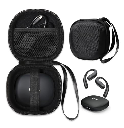 CaseSack Open Ear Kopfhörer Tasche für Oladance OWS Pro Open Ear Kopfhörer, OWS 2, OWS 1 Open Ear Kopfhörer mit Reise-Ladekoffer (Schwarz) von CaseSack