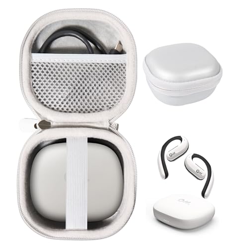 CaseSack Open Ear Kopfhörer Tasche für Oladance OWS Pro Open Ear Kopfhörer, OWS 2, OWS 1 Open Ear Kopfhörer mit Reise-Ladekoffer (Weiß) von CaseSack