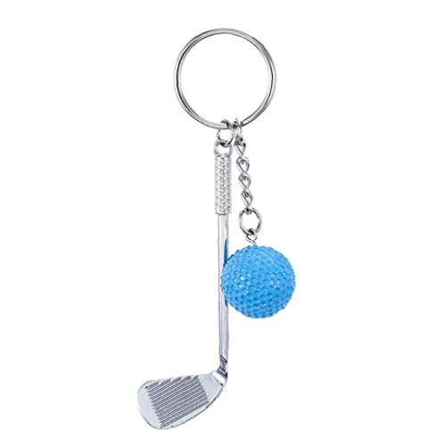 Minigolf-schläger-Ball-anhänger Schlüsselanhänger Schlüsselring Creaties Metall-schlüssel Umklammert Split Keyring Sportvereine Liebhaber Geburtstag Preis Blau von Casecover