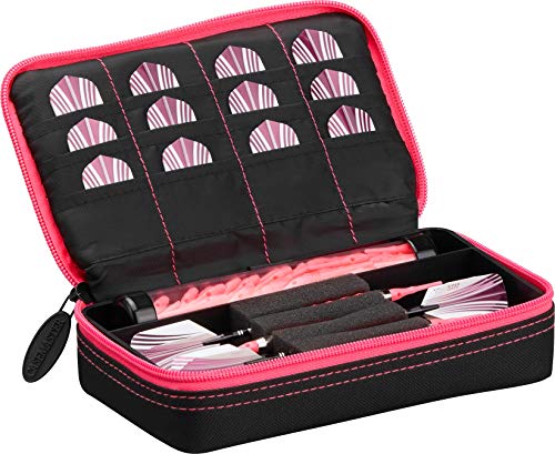 Casemaster by GLD Products Unisex-Erwachsene Black with Pink Trim Dart Case Plazma, Rosafarbener Rand von Casemaster