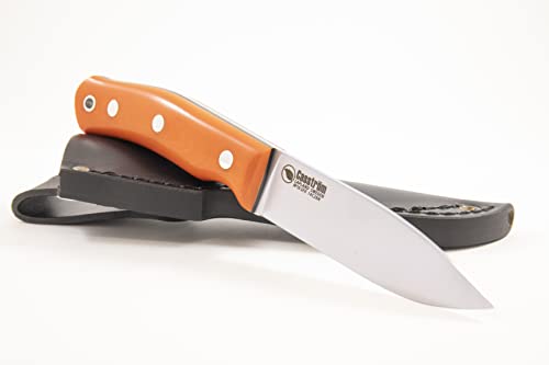 Casstrom Unisex-Erwachsene Nein 10 SFK G10 Griff Messer, Orange/Abendrot im Zickzackmuster (Sunset Chevron) von Casstrom