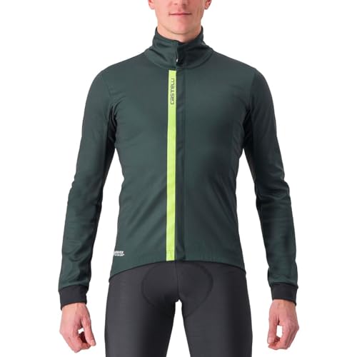 CASTELLI 4523508-303 ENTRATA JACKET Jacket Unisex ROVER GREEN/YELLOW Größe L von CASTELLI