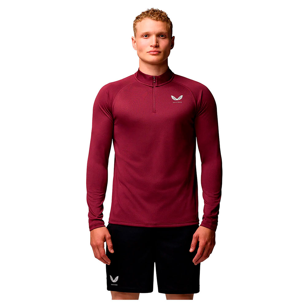 Castore Adapt Half Zip Long Sleeve T-shirt Rot S Mann von Castore