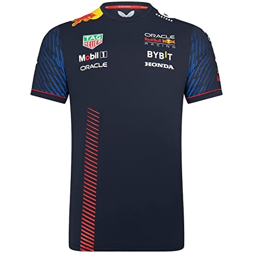 Red Bull Racing F1 Team Formula Offizielles Formel-1-T-Shirt - Blau - L von Castore