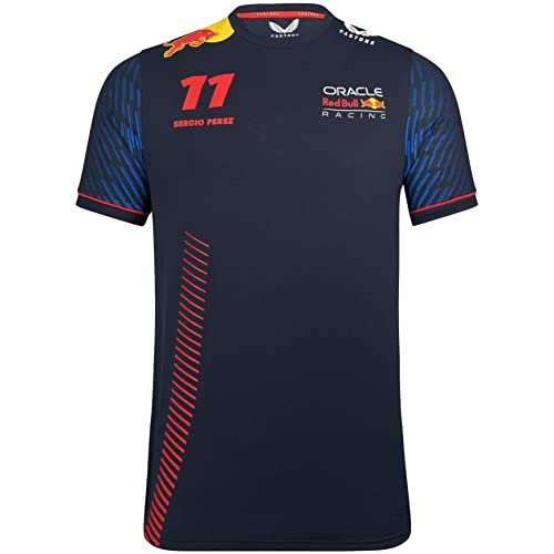 Red Bull Racing F1 Team Sergio Perez 11 Formel T-Shirt Offizielles Formel 1 - Blau - 3XL von Castore