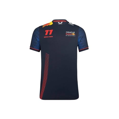 Red Bull Racing F1 Team Sergio Perez 11 Formel T-Shirt Offizielles Formel 1 - Blau - L von Castore