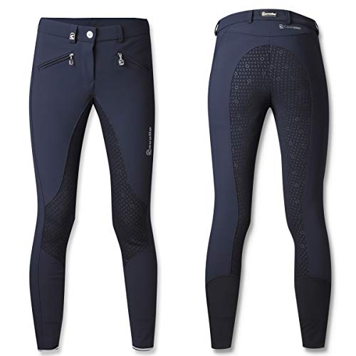 Cavallo CAJA Grip Damen PU Vollbesatzreithose darkblue HW 19, Ca19_HW_Gr.:38 von Cavallo