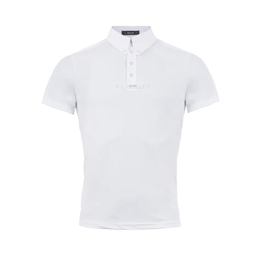 Cavallo Turniershirt Herren Caval Competition Polo White Sportswear FS 2024, Größe:L von Cavallo