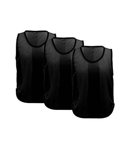 Cawila 3er Set Trainingsleibchen Uni, Kennzeichnungshemd schwarz Mini von Cawila