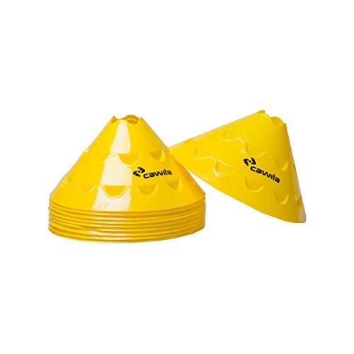 Cawila Equipment - Trainingszubehör Liga Markierungshauben Multi | 10er Set | Durchmesser 30cm, Höhe 15cm gelb One Size von Cawila