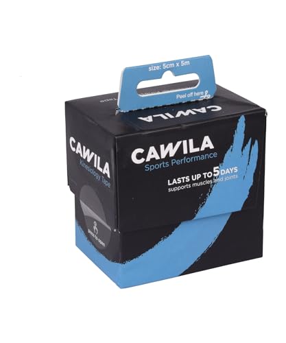Cawila Liga Kinesiology Tape, 5,0cm x 5m Kinesio-Tape, Sporttape zur Muskelunterstützung blau One Size von Cawila