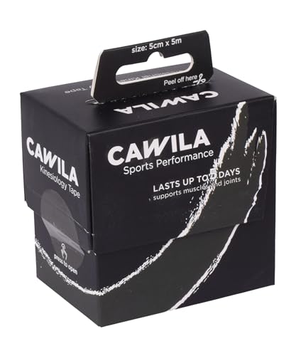 Cawila Liga Kinesiology Tape, 5,0cm x 5m Kinesio-Tape, Sporttape zur Muskelunterstützung schwarz One Size von Cawila