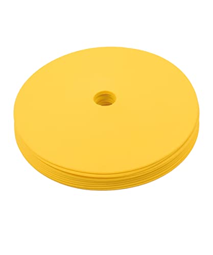 Cawila Markierungsscheiben Gummi 10er Set Gummi 10er Set, rutschfeste Floormarker, Durchmesser 15cm gelb One Size von Cawila