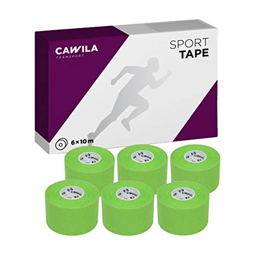 Cawila Sporttape Color 6 Rollen farbiges Tapeverband, 3,8cm x 10m Gruen 3.8 cm x 10 m von Cawila