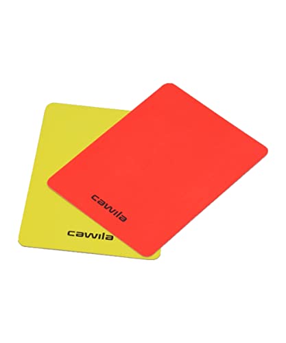 Cawila Strafkarten Set Schiedsrichter, rote/gelbe Karte rotgelb One Size von Cawila