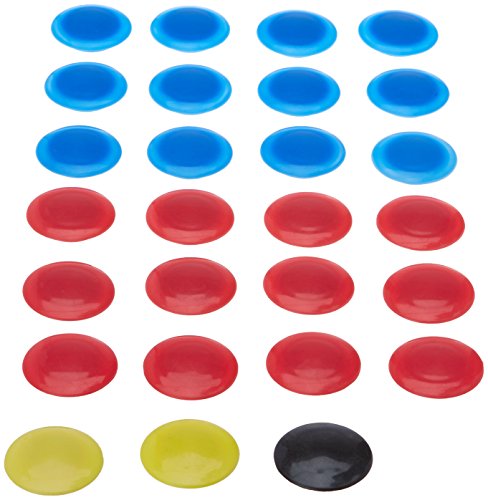 Cawila Magnet Teamset Gr. L (Durchmesser 2,9 cm) rot-blau, 25 Magnete von Cawila