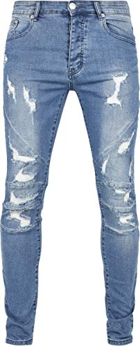 Cayler & Sons Men's C&S Paneled Denim Pants Jeans, Distressed mid Blue, 2830 von Cayler & Sons
