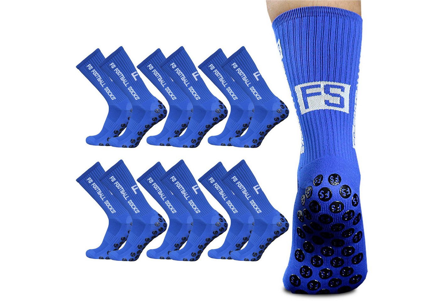 Cbei Sportsocken Fußball Socken,Fußballsocken Anti Rutsch Grip atmungsaktiv (6 Paar Socken Blau atmungsaktiv,nicht linke, elastische,hohe Qualität, 6-Paar, 6 Paar Socken Blau atmungsaktiv,nicht linke, elastische,hohe Qualität) Atmungsaktiv,Anti-Rutsch,Elastisch,hochwertig, langlebig atmungsaktiv von Cbei